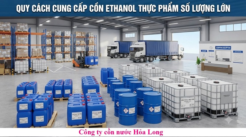 Cồn Ethanol Thực Phẩm Số Lượng Lớn – Giải Pháp Nguyên Liệu Ổn Định Cho Doanh Nghiệp